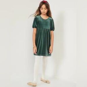 Old Navy Cozy Velour Puff-Sleeve Swing Dress for Girls